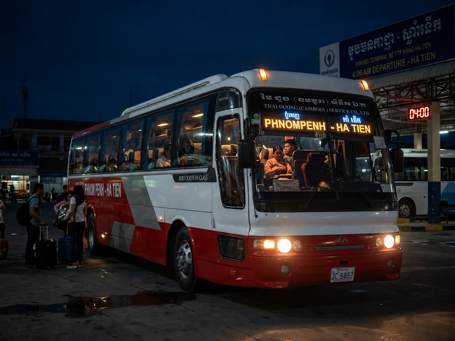 Xe từ Phnom Penh đi Hà Tiên