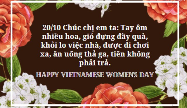 Lời chúc ngày Phụ nữ Việt Nam