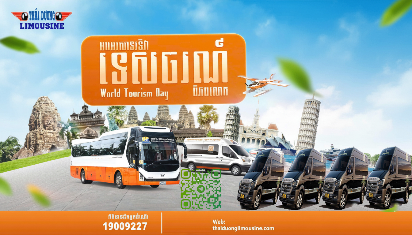 Hình xe Limousine Thái Dương đi Campuchia - Thái Lan 